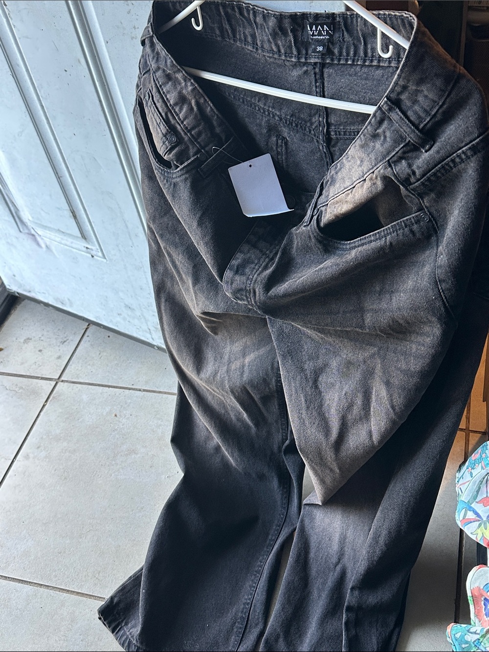 Boohoo Men's Relaxed Black Jeans